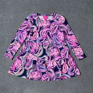Lilly Pulitzer Mini Arlette Dress Flock to the Top Flamingo Girls  Small (4-5)